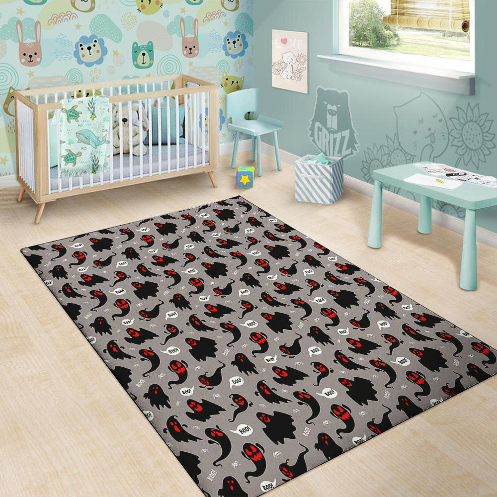 Boo Ghost Print Pattern Floor Mat-grizzshop