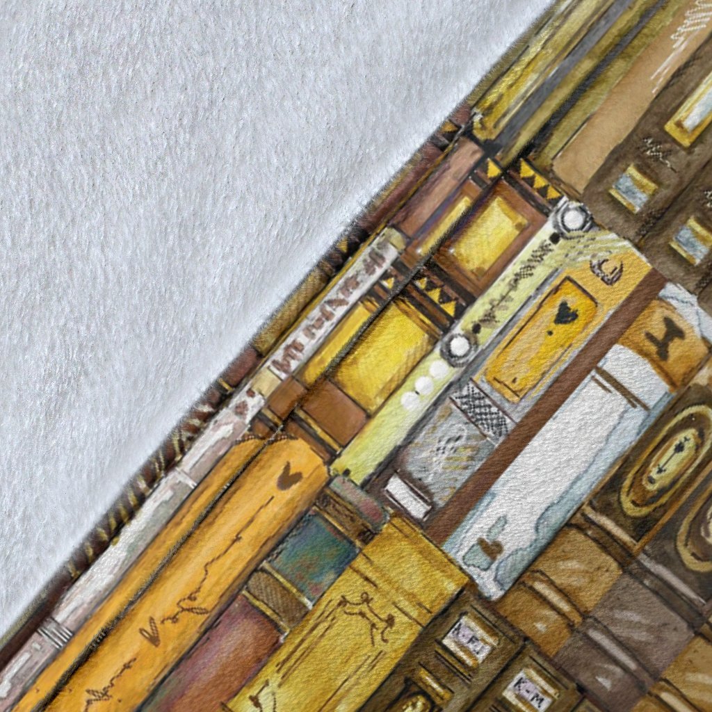 Book Lover Library Librarian Pattern Print Blanket-grizzshop