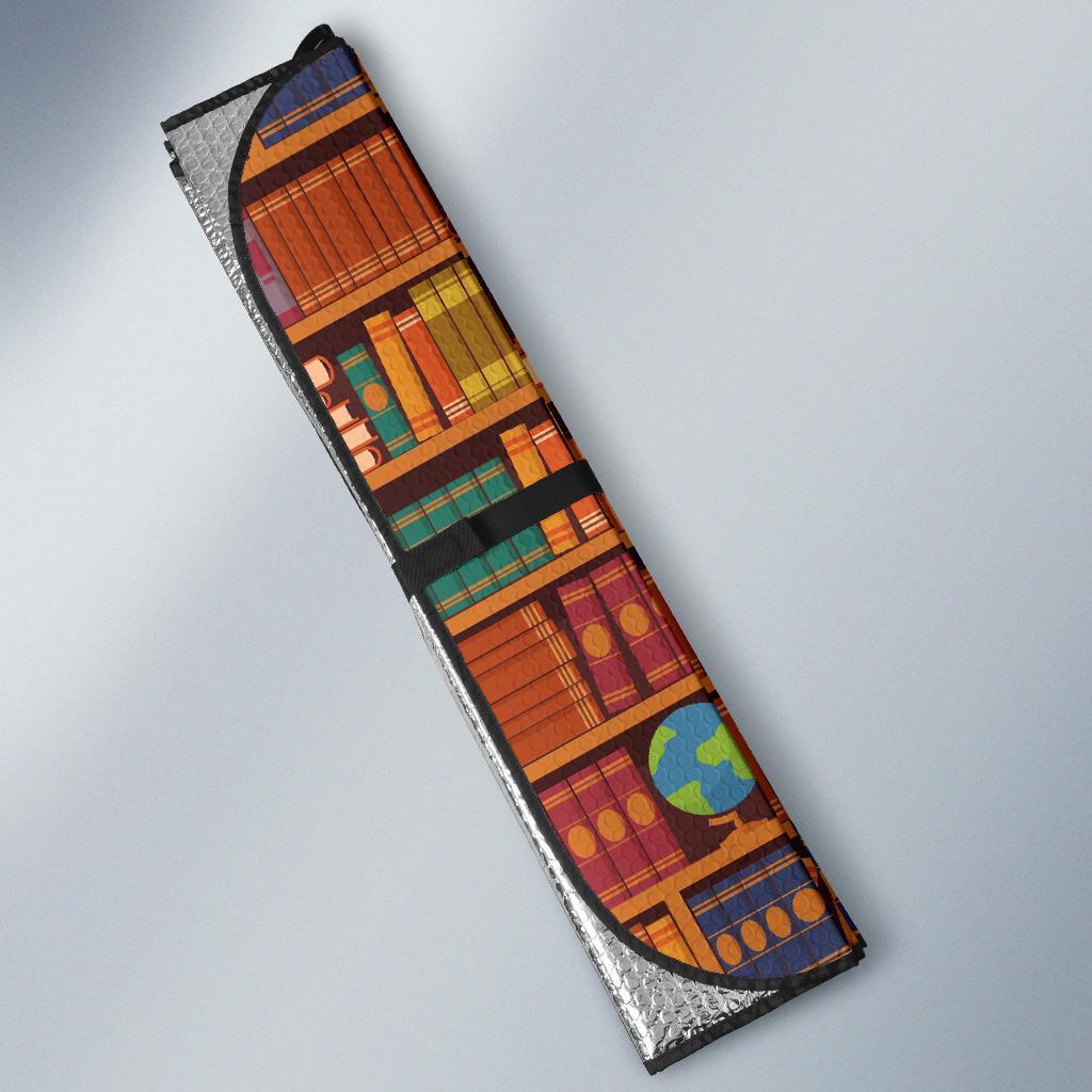 Book Lover Library Librarian Print Pattern Car Sun Shade-grizzshop
