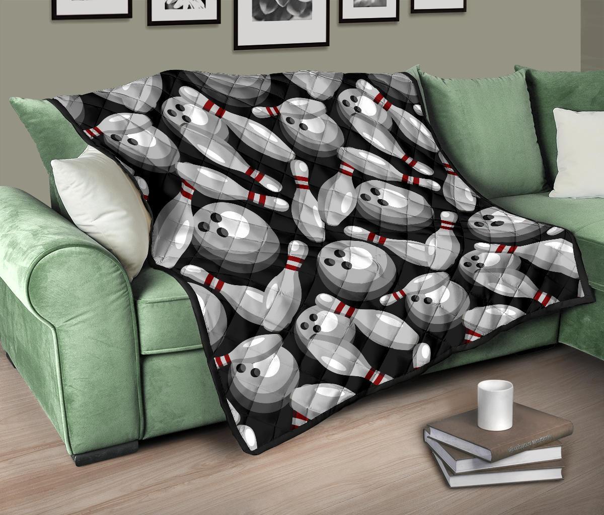 Bowling Pattern Print Quilt-grizzshop