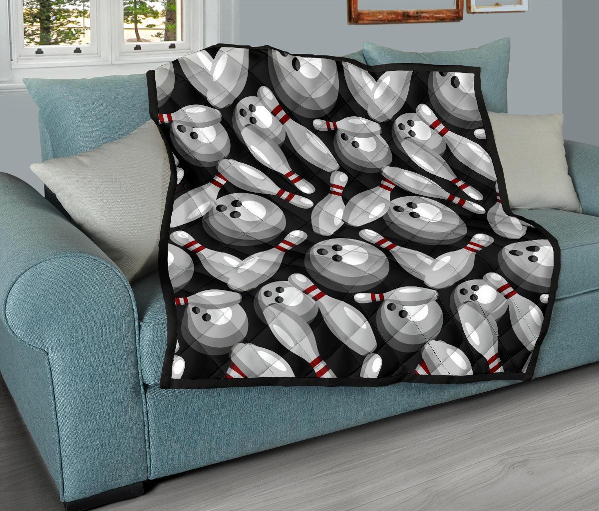 Bowling Pattern Print Quilt-grizzshop