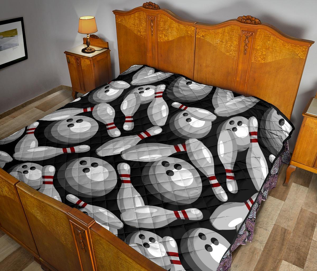 Bowling Pattern Print Quilt-grizzshop
