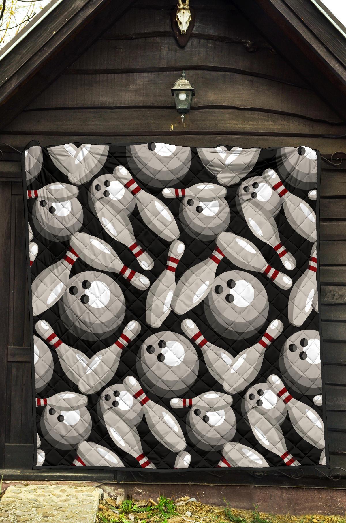 Bowling Pattern Print Quilt-grizzshop