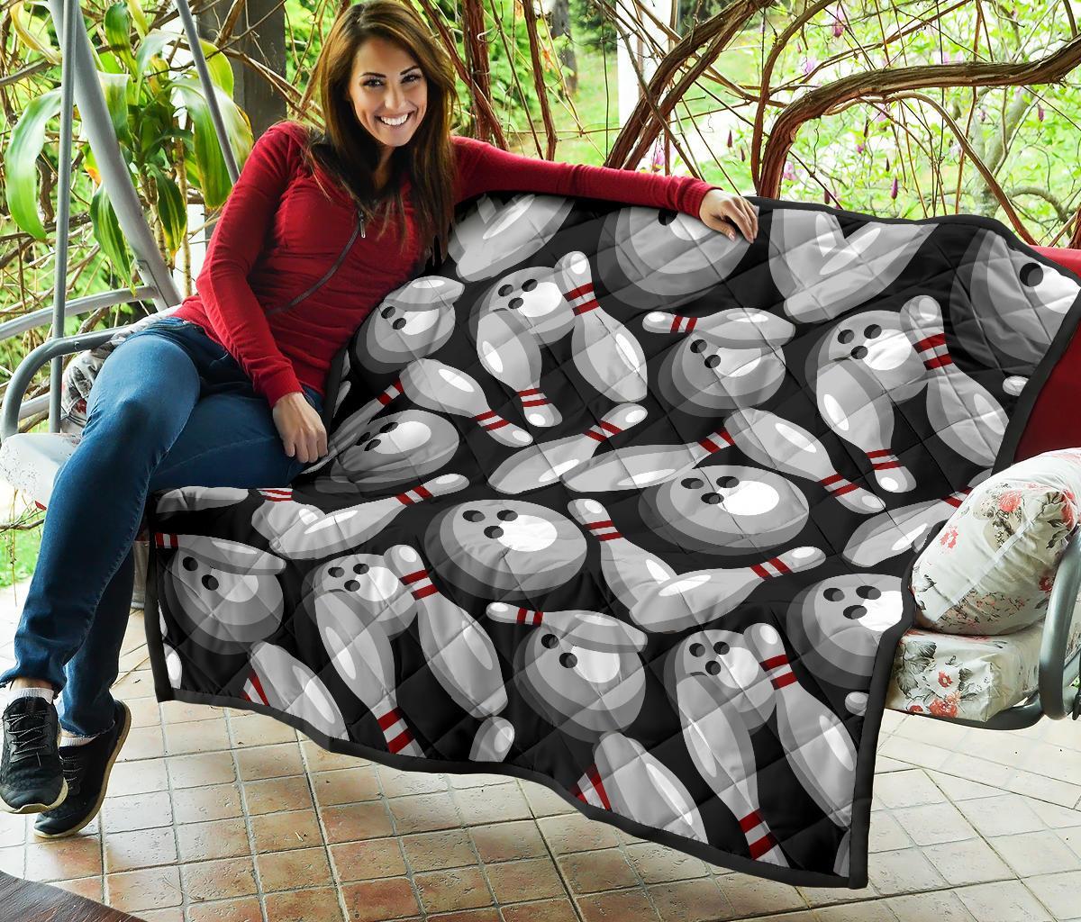 Bowling Pattern Print Quilt-grizzshop