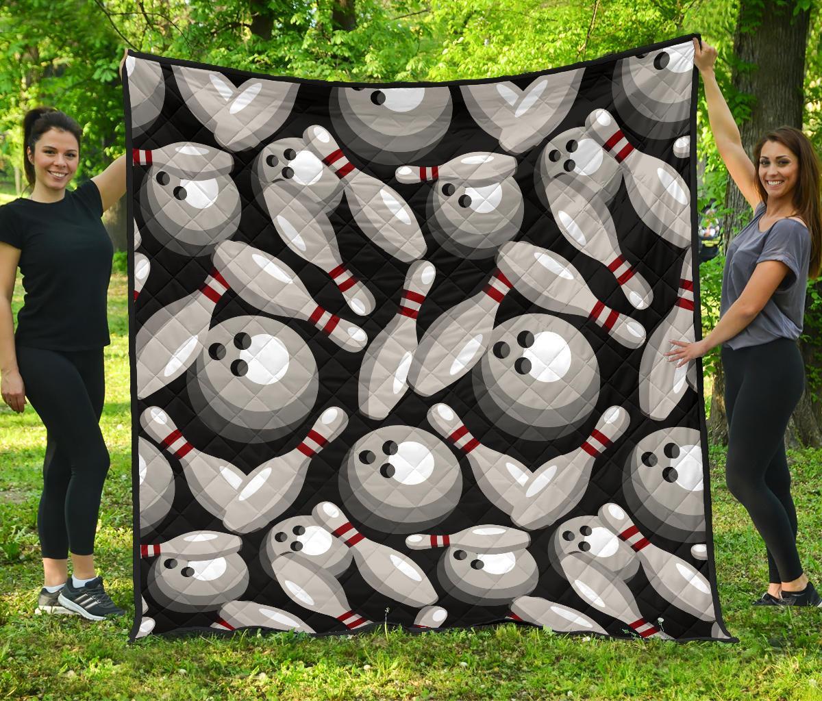 Bowling Pattern Print Quilt-grizzshop