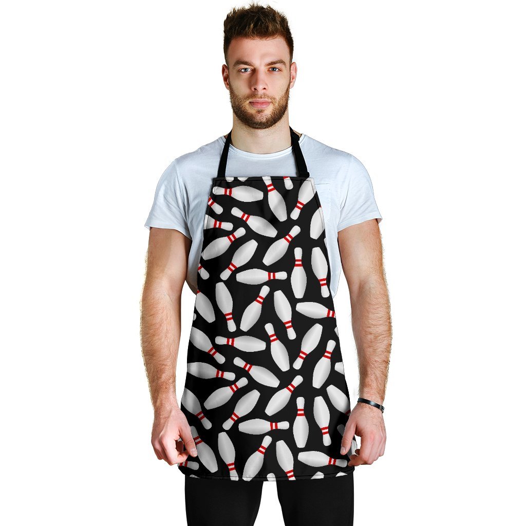 Bowling Print Pattern Men's Apron-grizzshop