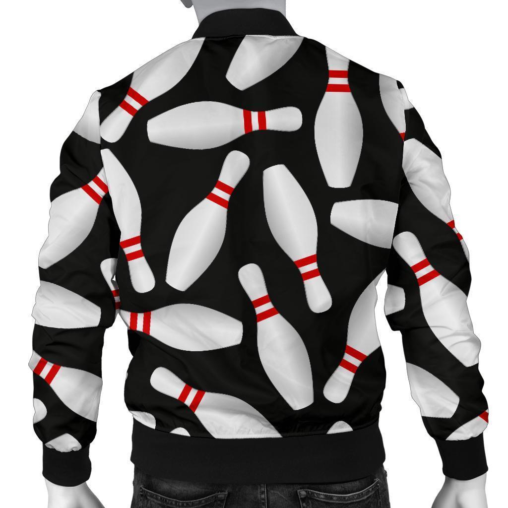 Bowling Print Pattern Men's Bomber Jacket-grizzshop