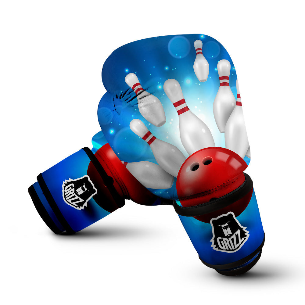 Bowling Strike Print Boxing Gloves-grizzshop