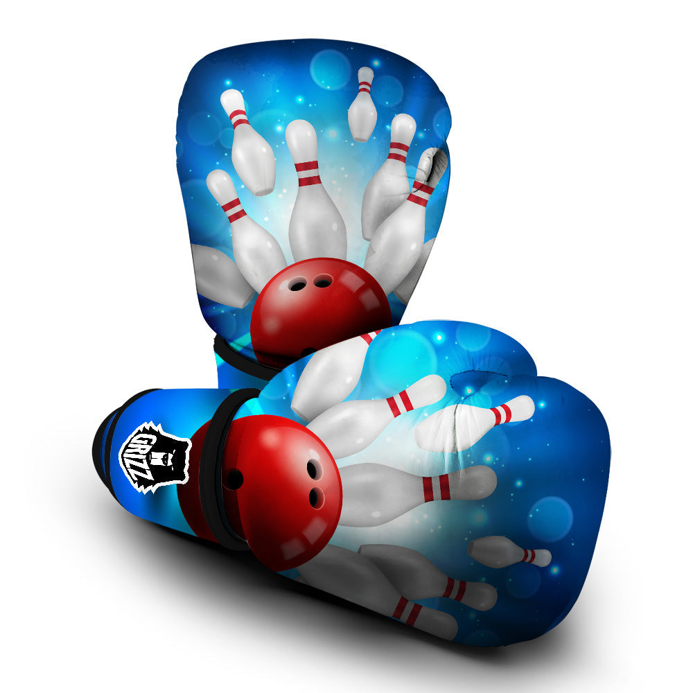Bowling Strike Print Boxing Gloves-grizzshop