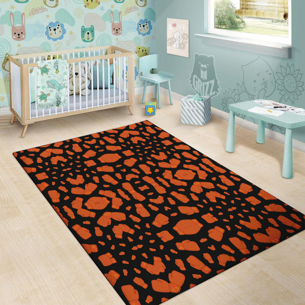 Boxing Gloves Print Pattern Floor Mat-grizzshop