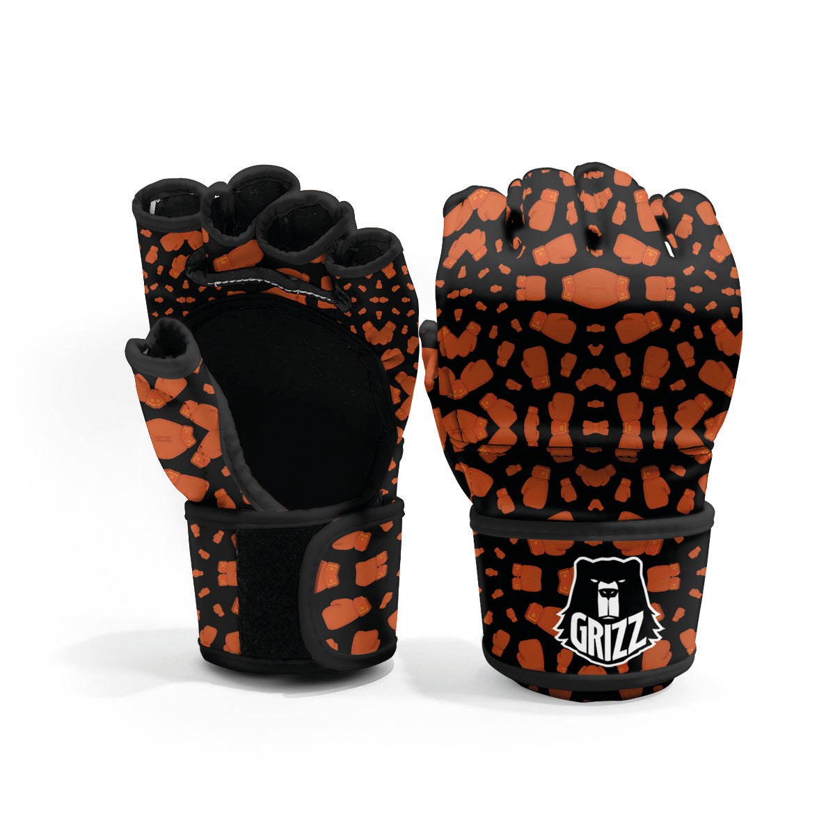 Boxing Gloves Print Pattern MMA Gloves-grizzshop