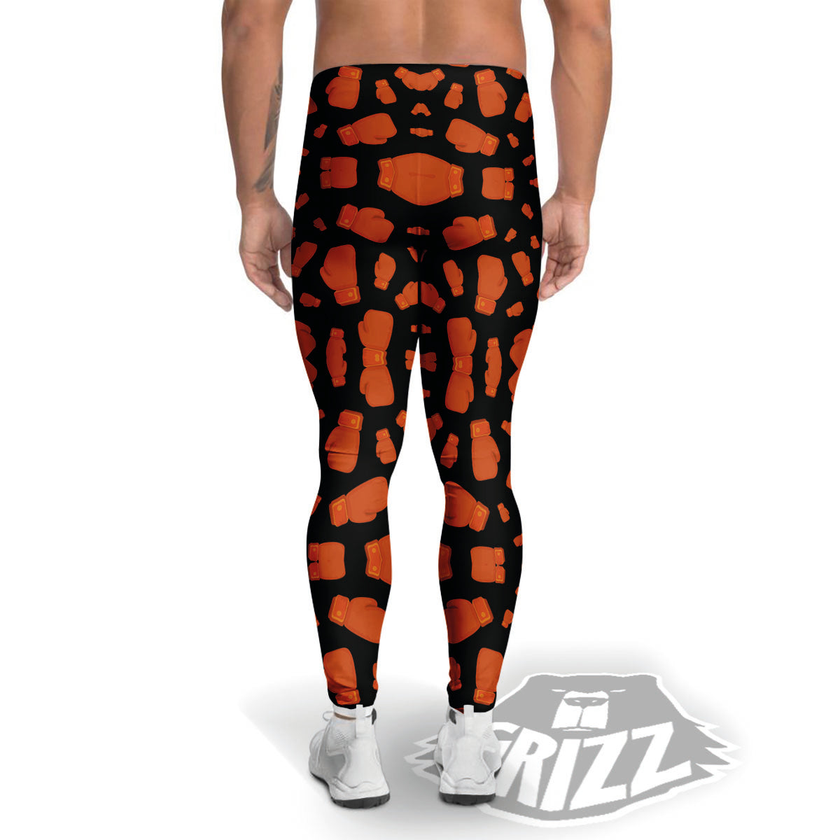 Boxing Gloves Print Pattern Men's Leggings-grizzshop