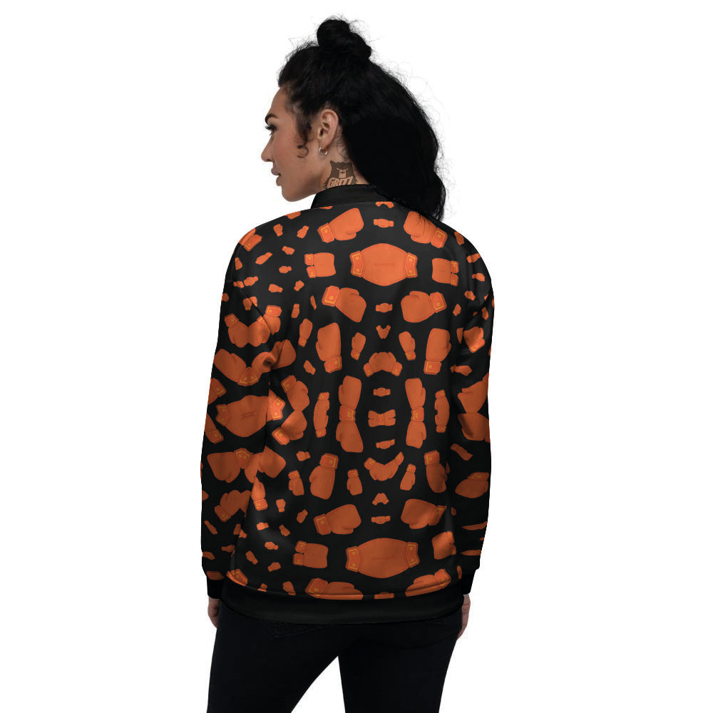 Boxing Gloves Print Pattern Women's Bomber Jacket-grizzshop