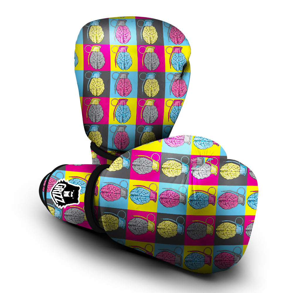 Brain Bomb Colorful Print Pattern Boxing Gloves-grizzshop