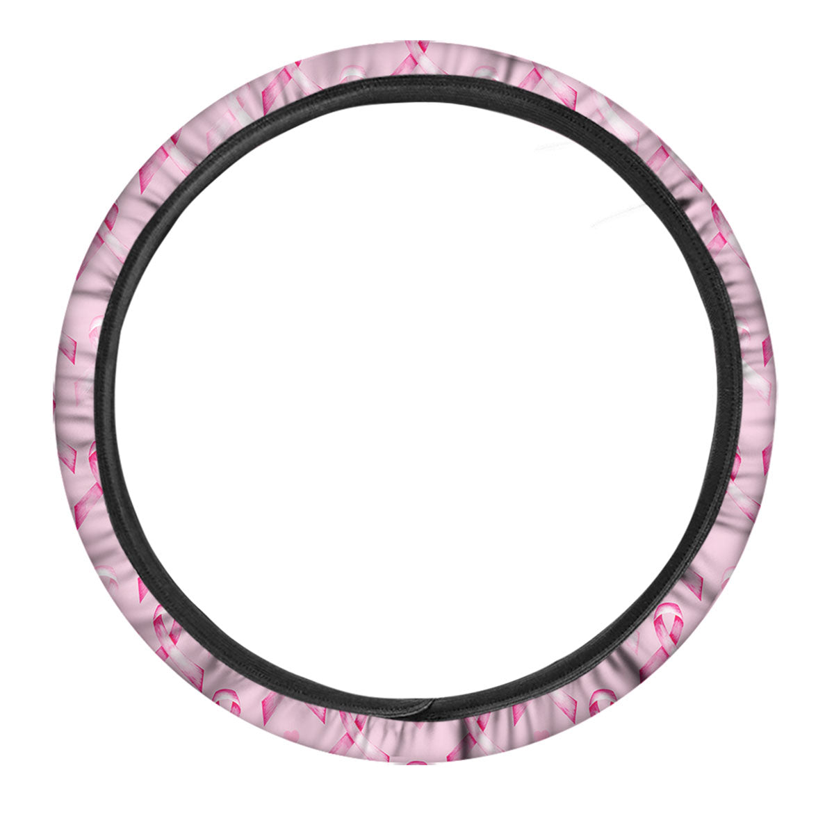 Breast Cancer Awareness Print Pattern Car Steering Wheel Cover-grizzshop