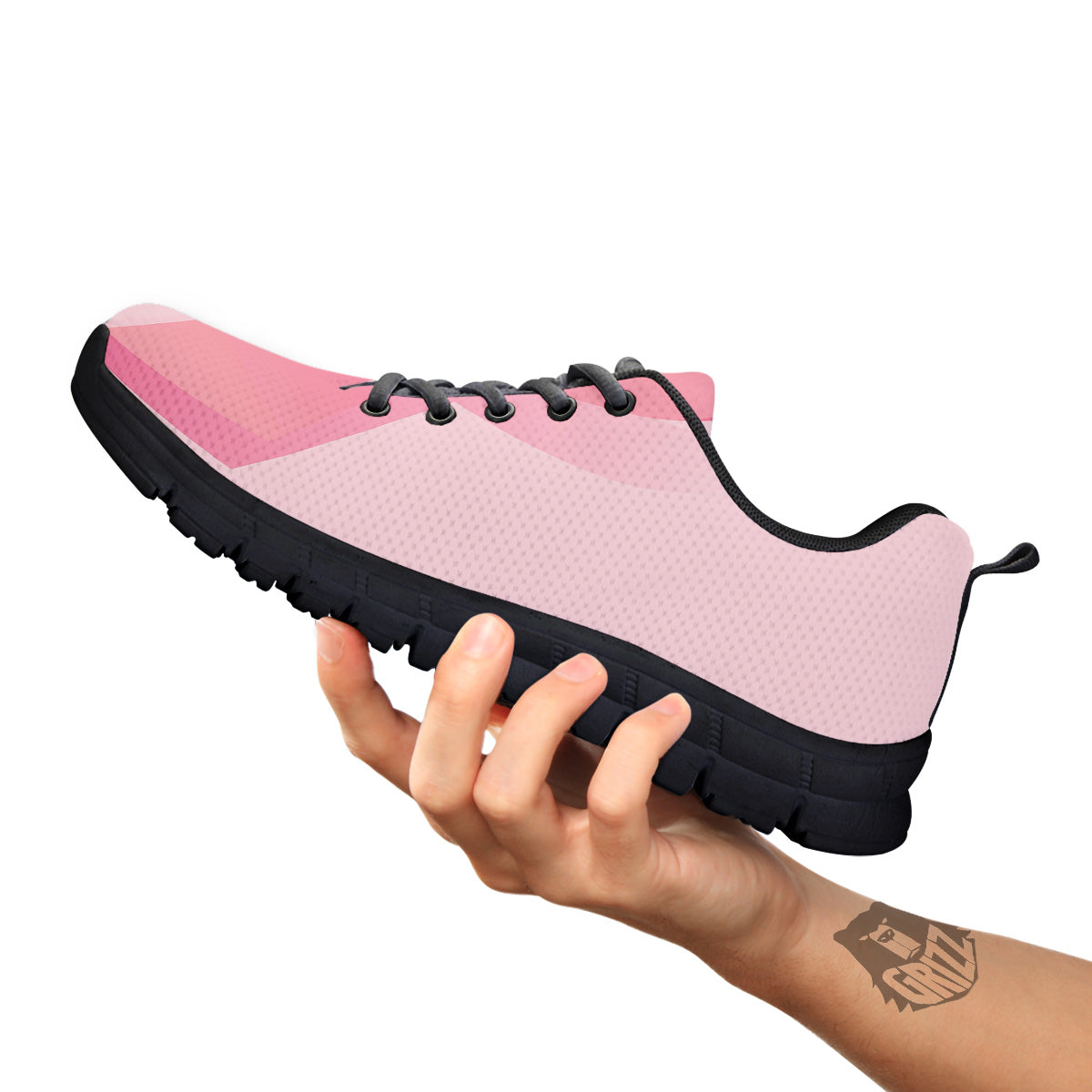 Breast Cancer Awareness Ribbon Print Black Sneaker-grizzshop