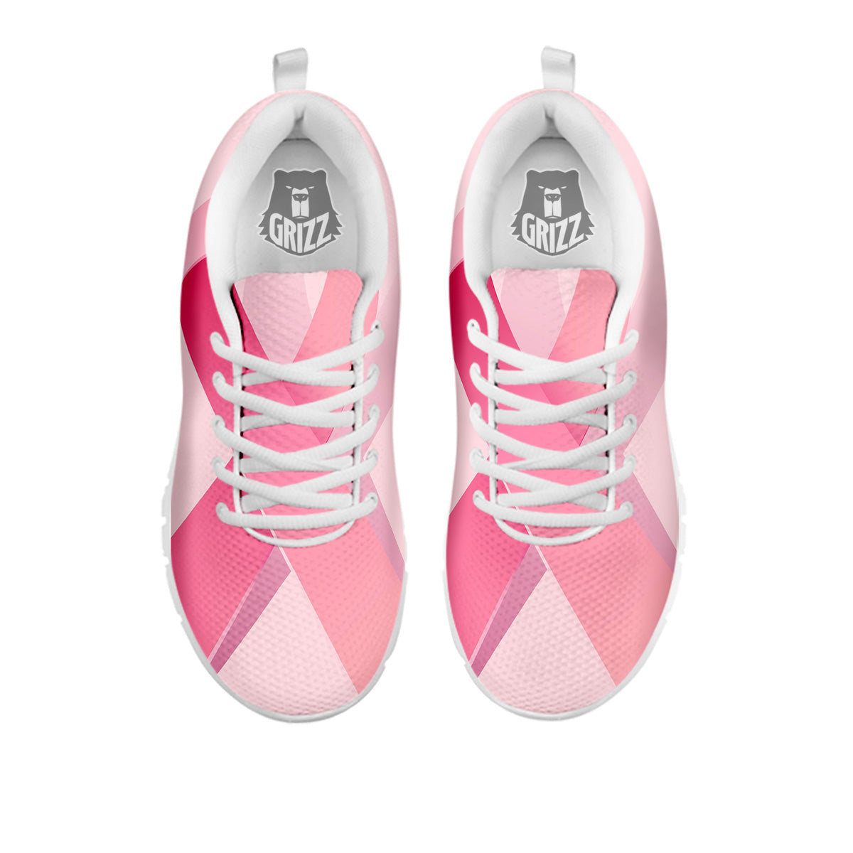 Breast Cancer Awareness Ribbon Print White Sneaker-grizzshop