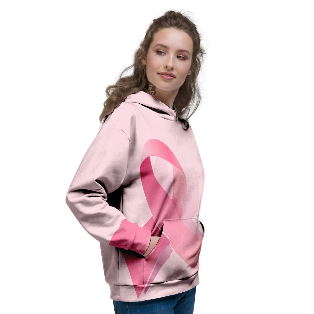 Breast Cancer Awareness Ribbon Print Women's Hoodie-grizzshop