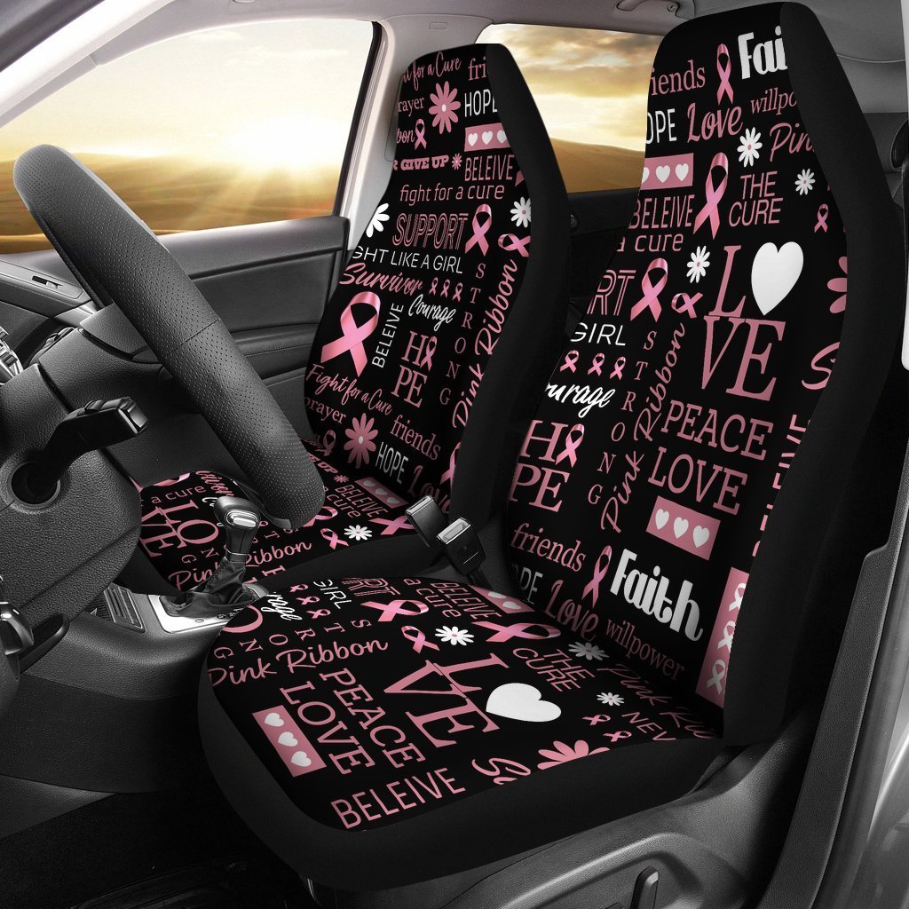 Breast Cancer Awareness Universal Fit Car Seat Covers-grizzshop