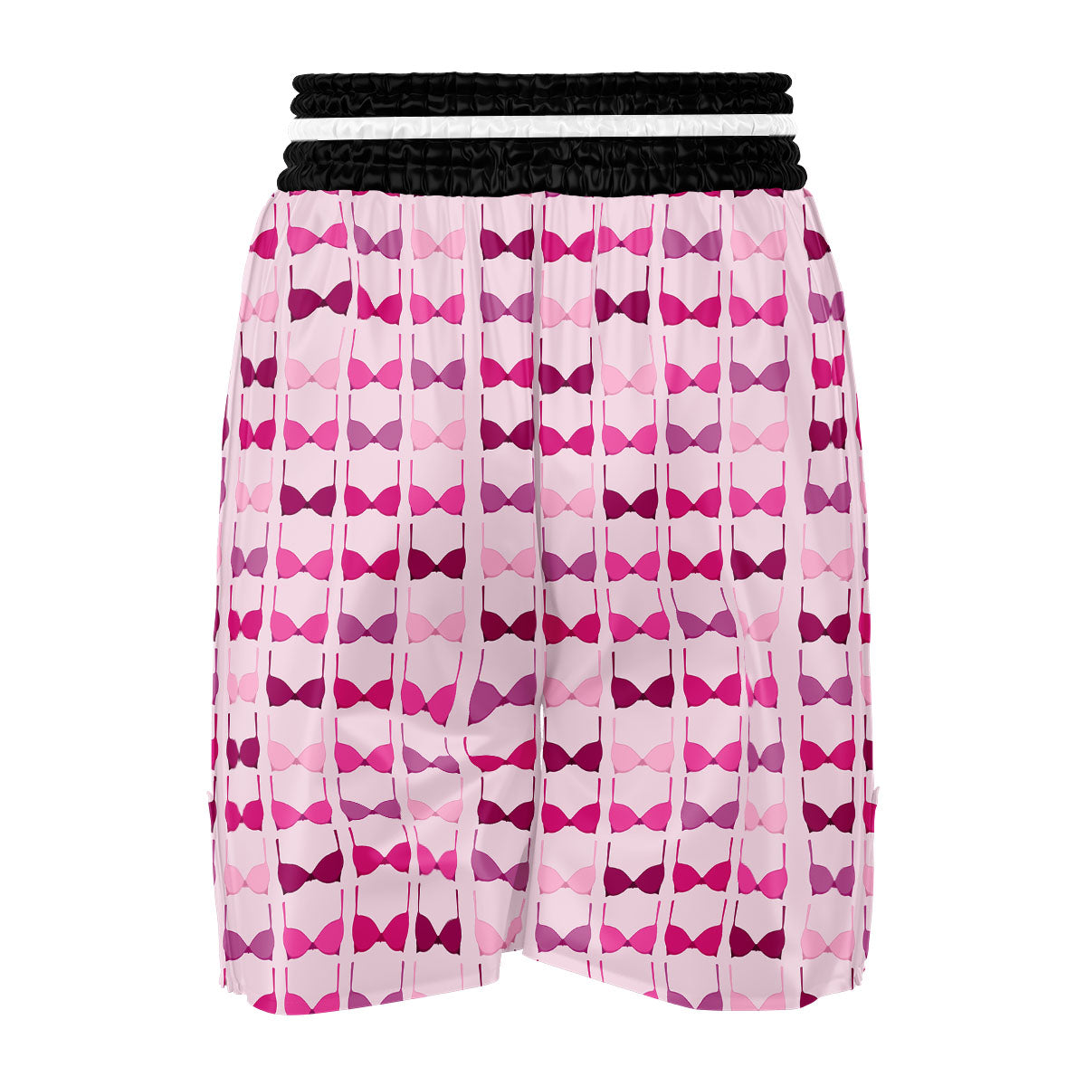 Breast Cancer Pink Bra Print Pattern Boxing Shorts-grizzshop