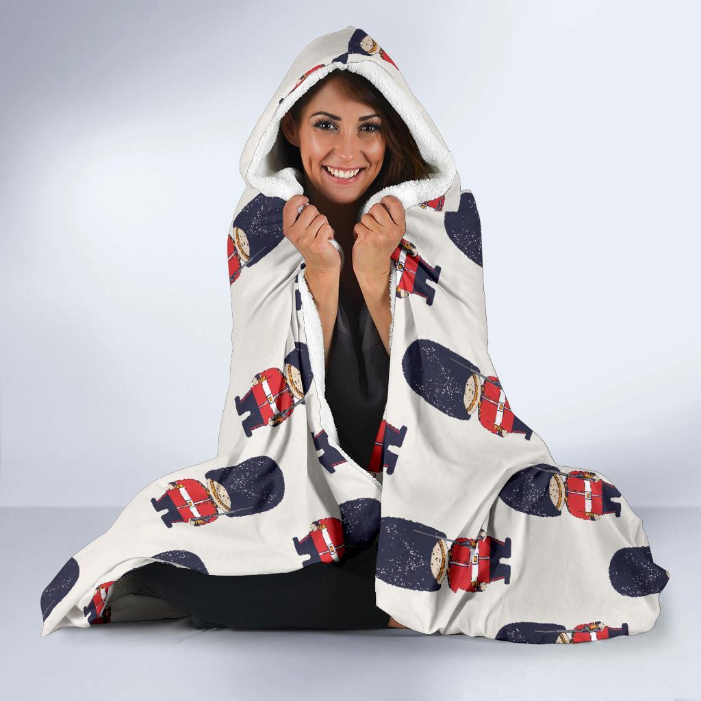 British Army Pattern Print Hooded Blanket-grizzshop