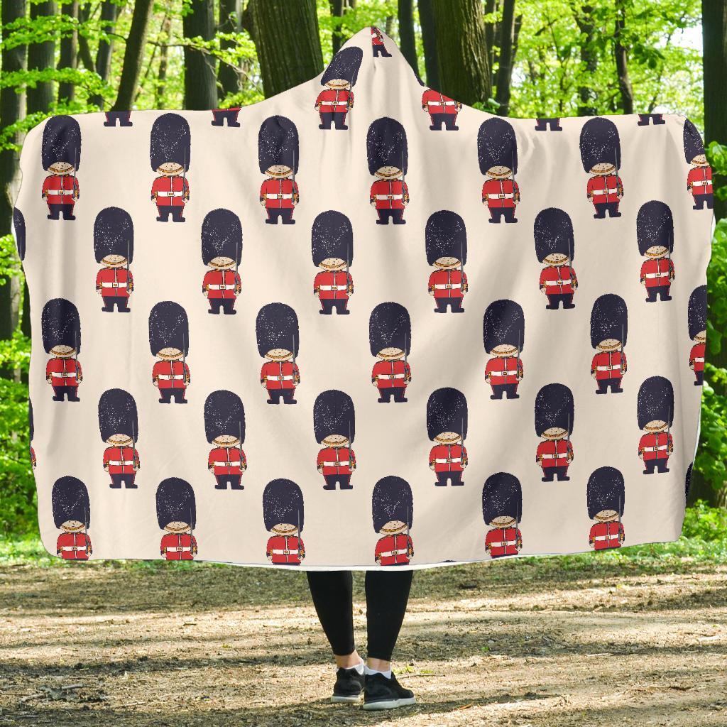 British Army Pattern Print Hooded Blanket-grizzshop