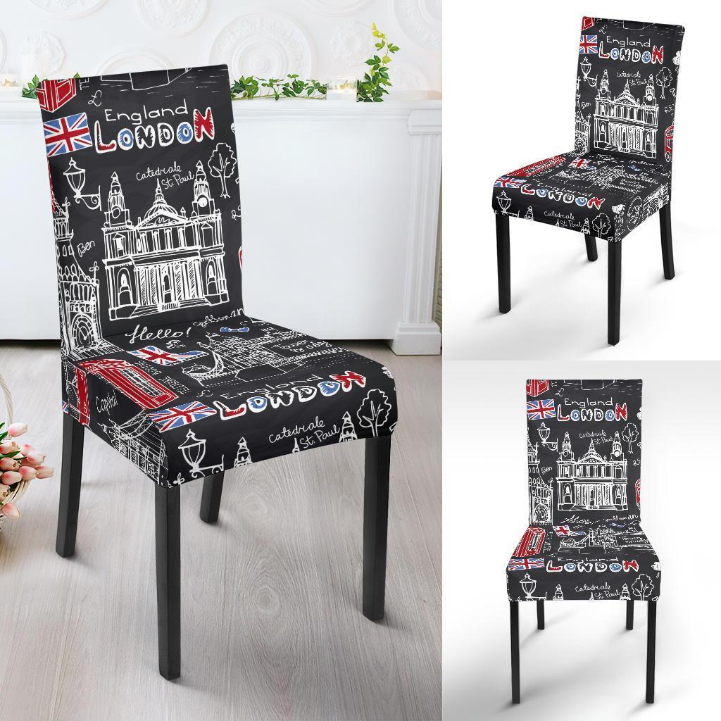 British Pattern Print Chair Cover-grizzshop