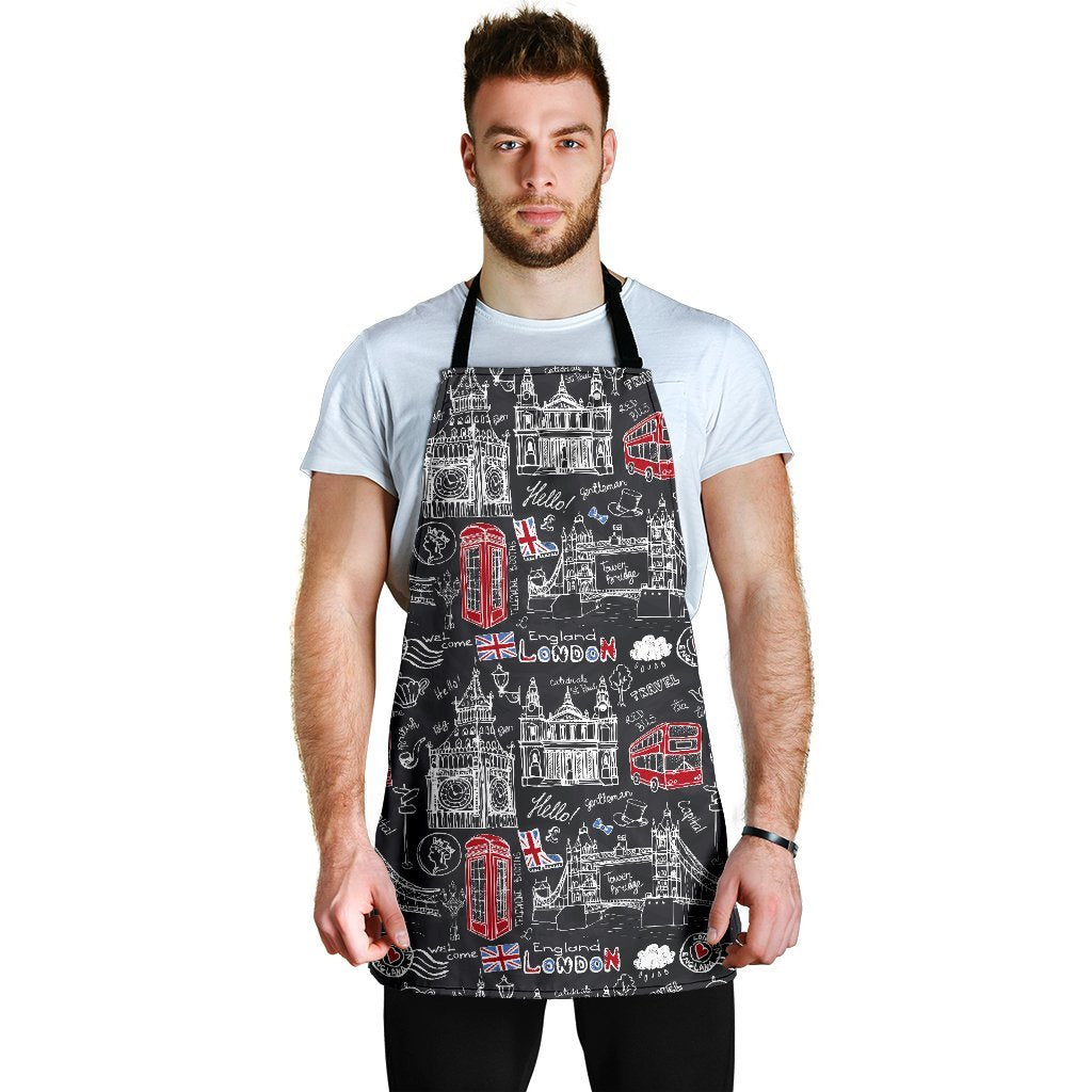 British Pattern Print Men's Apron-grizzshop