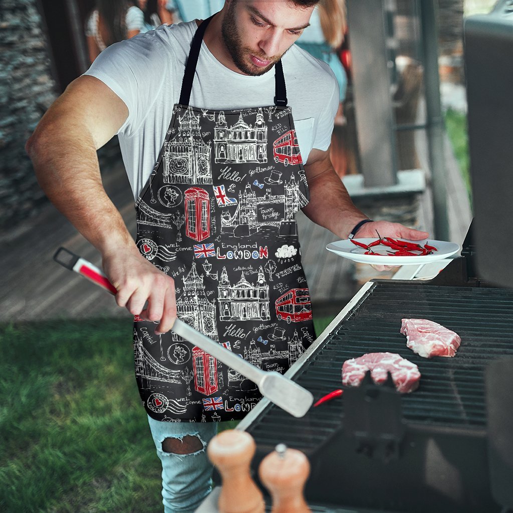 British Pattern Print Men's Apron-grizzshop