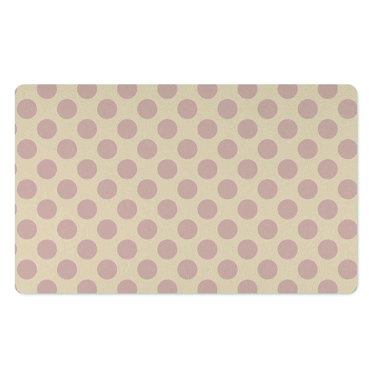 Brown And Cream Polka Dot Door Mat-grizzshop