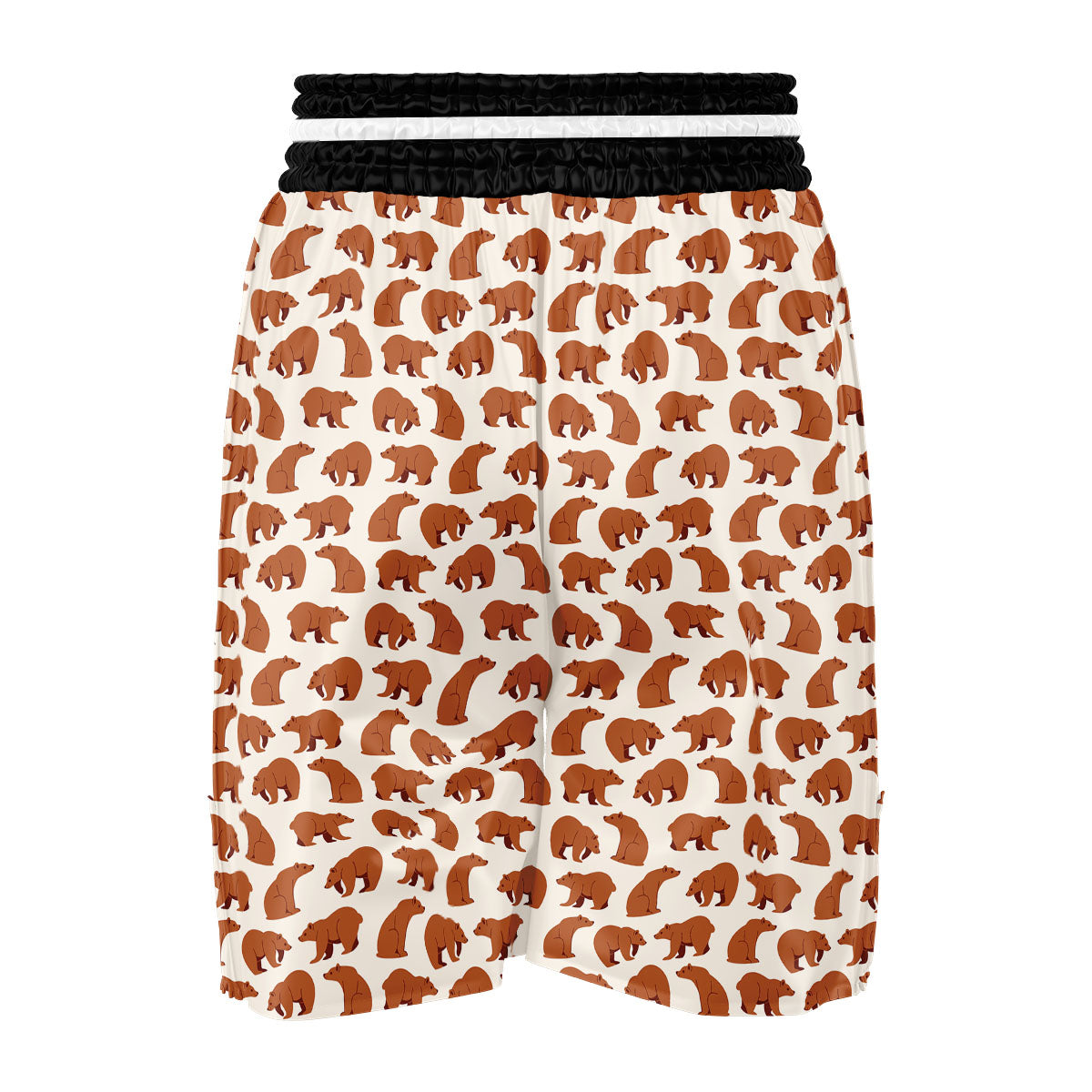 Brown Bear Cute Print Pattern Boxing Shorts-grizzshop