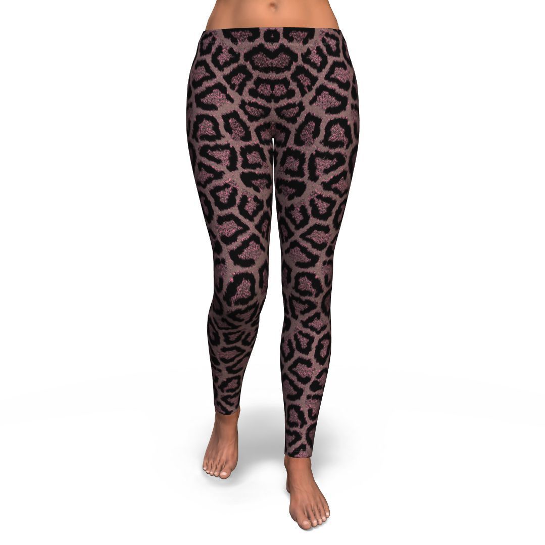 Brown Cheetah Leopard Pattern Print Pattern Women Leggings-grizzshop