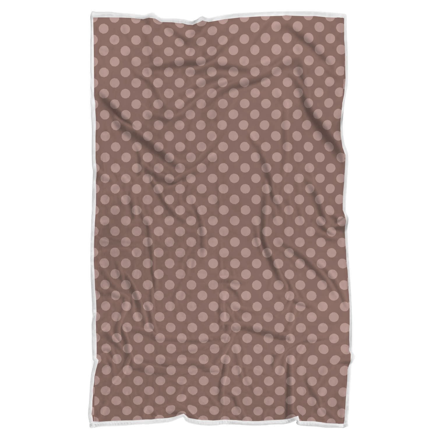 Brown Chocolate Polka dot Pattern Print Throw Blanket-grizzshop