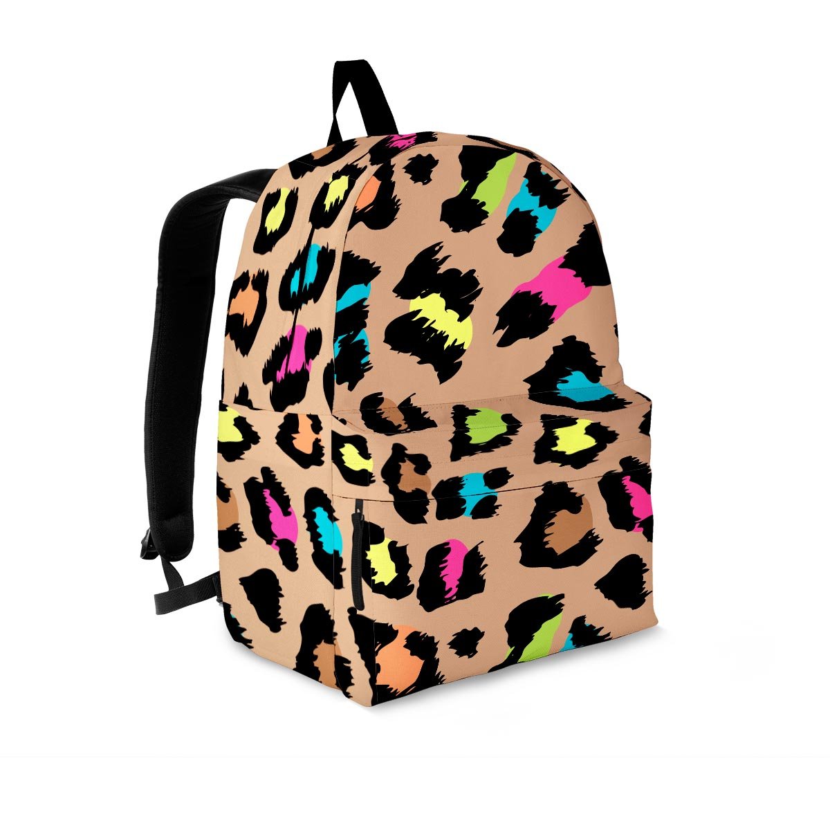 Brown Colorful Cheetah Print Backpack-grizzshop