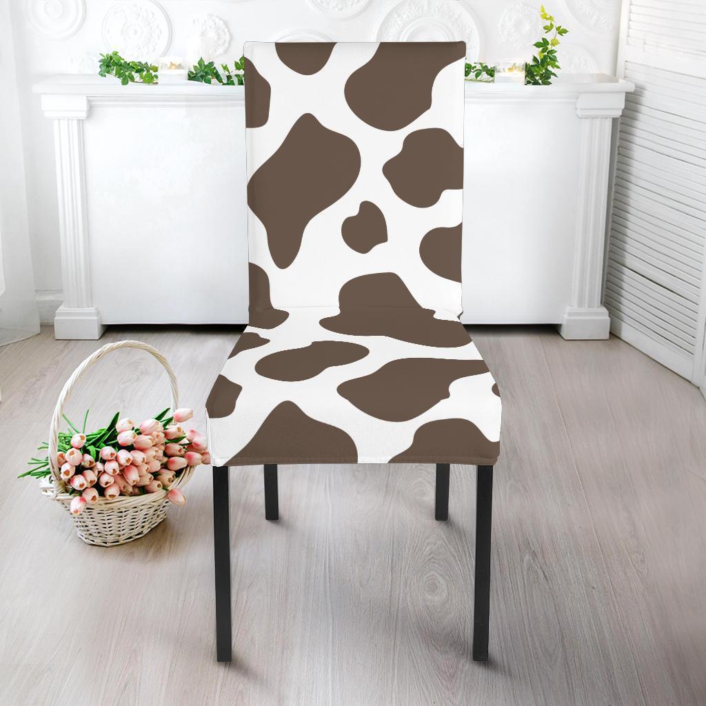 Brown Cow Pattern Print Chair Cover-grizzshop