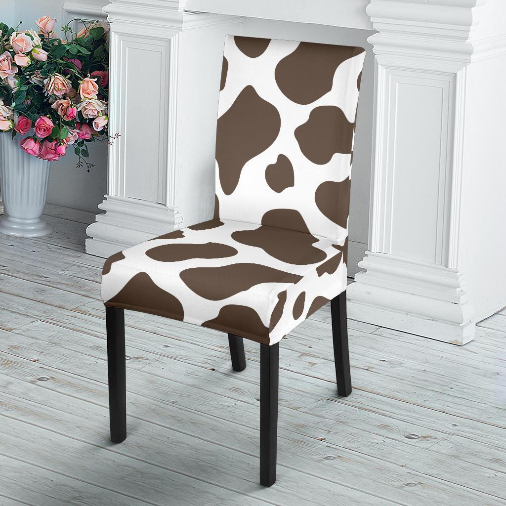 Brown Cow Pattern Print Chair Cover-grizzshop