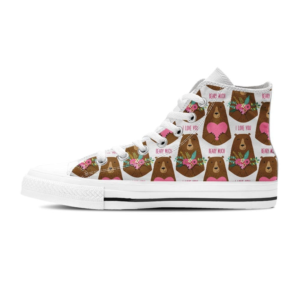Brown Mama Bear Women's High Top Shoes-grizzshop