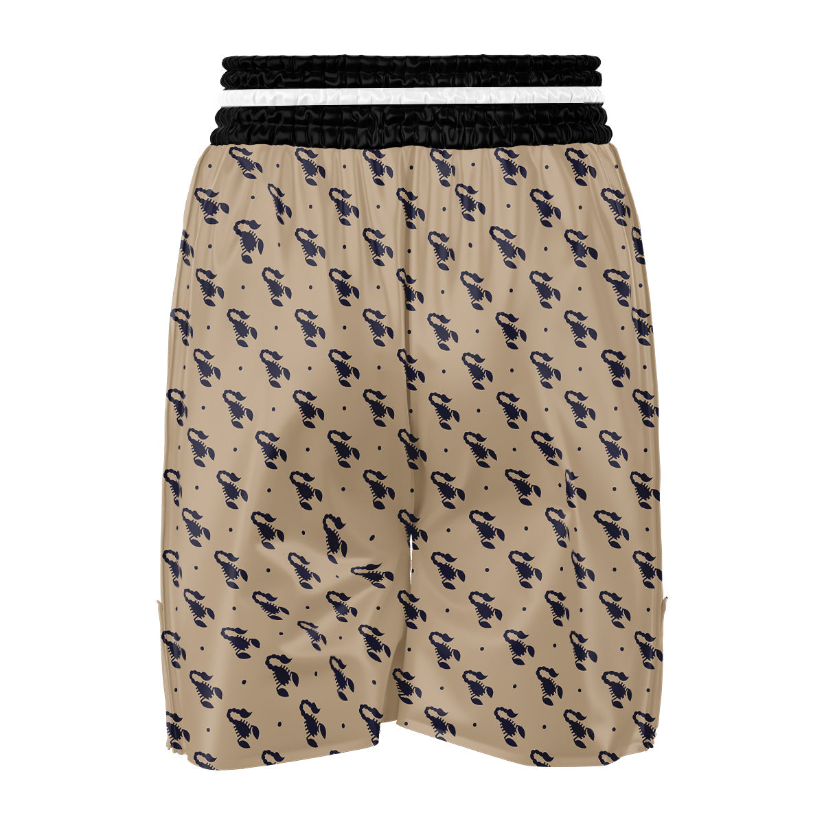 Brown Scorpion Print Pattern Boxing Shorts-grizzshop