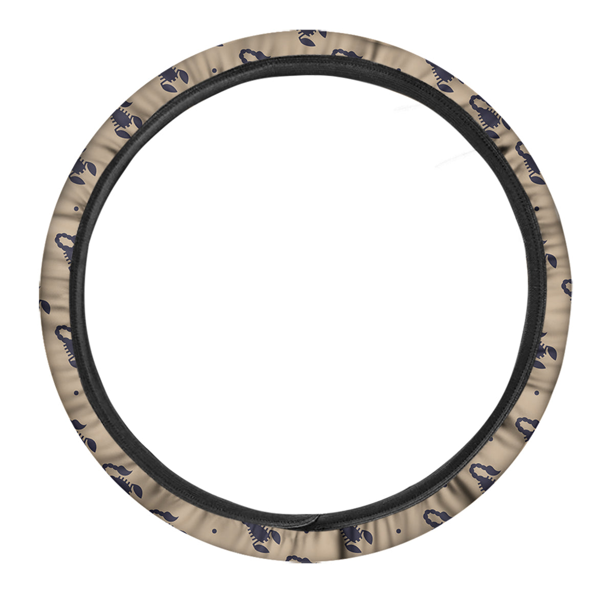 Brown Scorpion Print Pattern Car Steering Wheel Cover-grizzshop