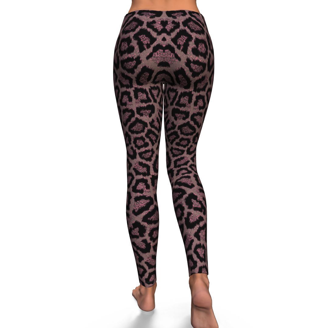 Brown Cheetah Leopard Pattern Print Pattern Women Leggings-grizzshop