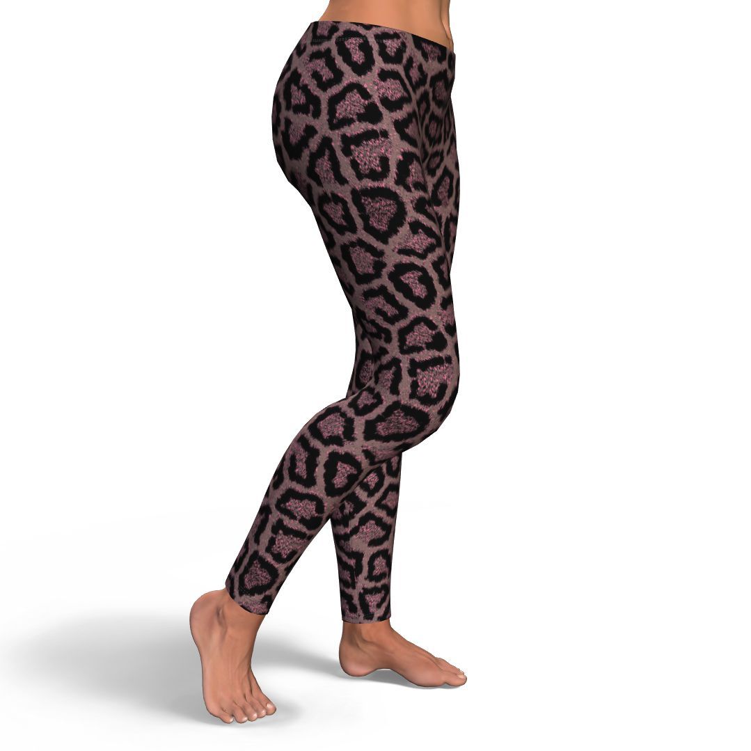 Brown Cheetah Leopard Pattern Print Pattern Women Leggings-grizzshop