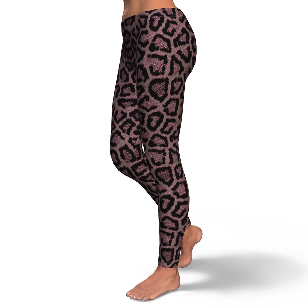 Brown Cheetah Leopard Pattern Print Pattern Women Leggings-grizzshop