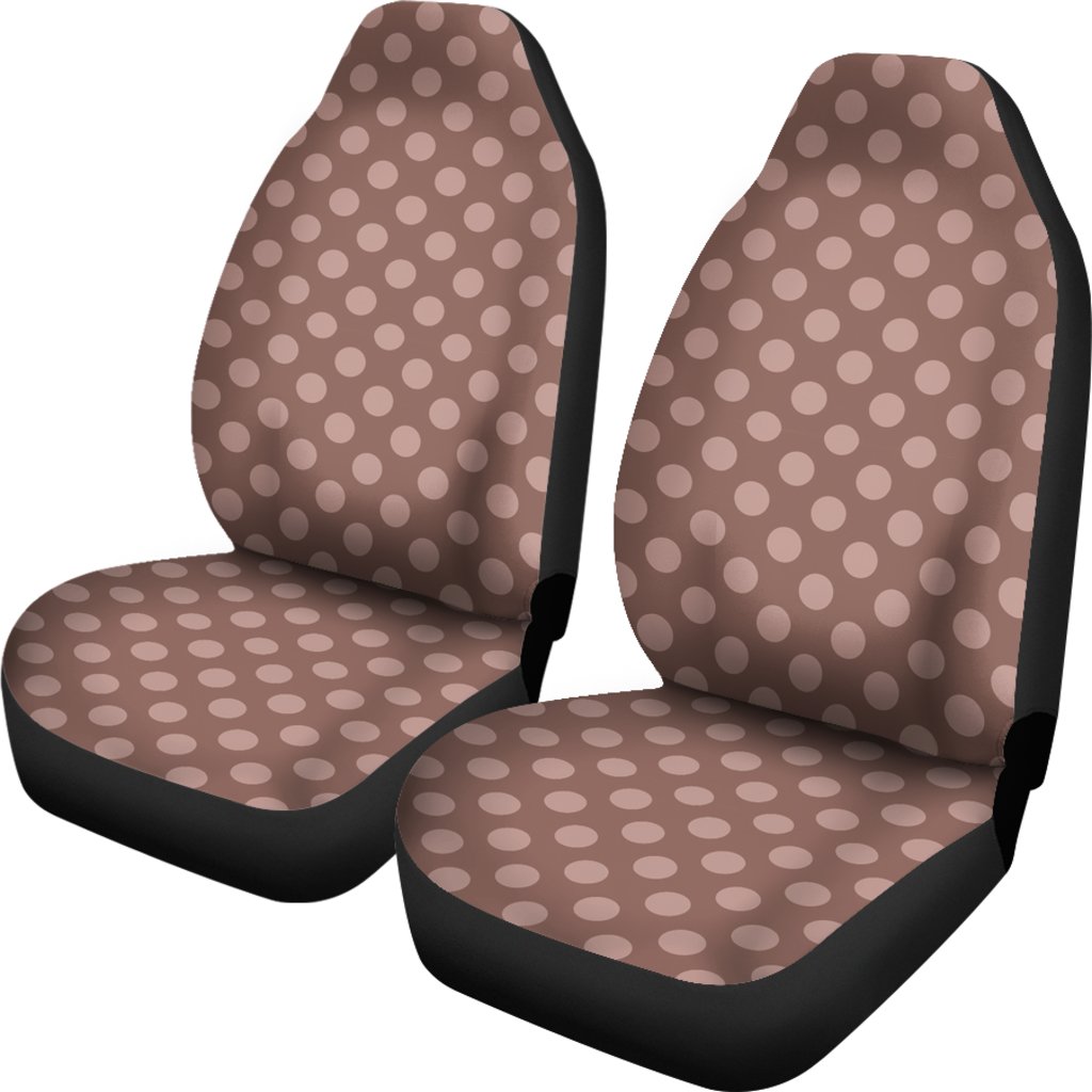 Brown Chocolate Polka dot Universal Fit Car Seat Cover-grizzshop