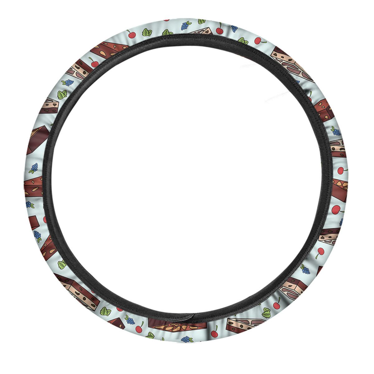 Brownie Brown Print Pattern Car Steering Wheel Cover-grizzshop