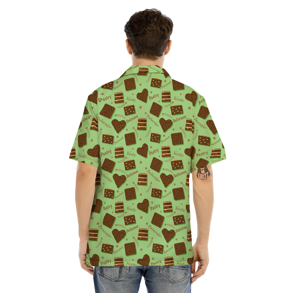 Brownie Delicious Print Pattern Men's Hawaiian Shirt-grizzshop