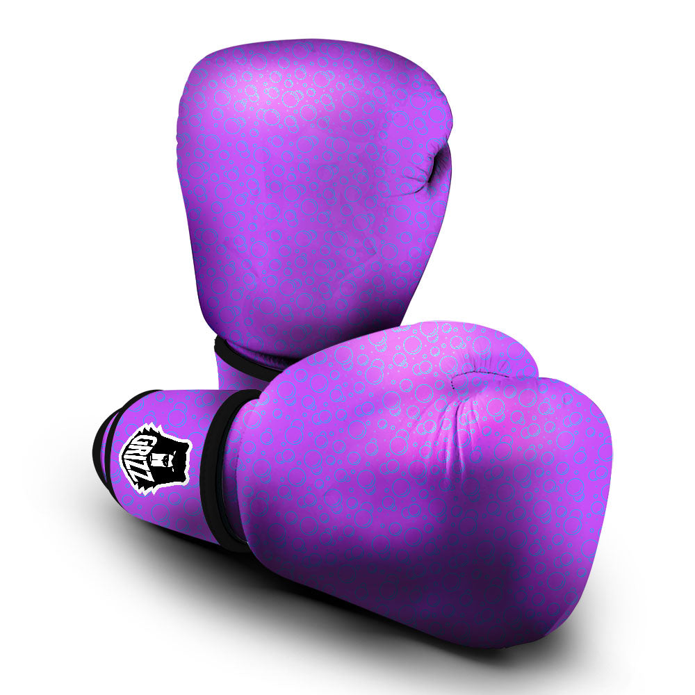 Bubble Purple Print Pattern Boxing Gloves-grizzshop