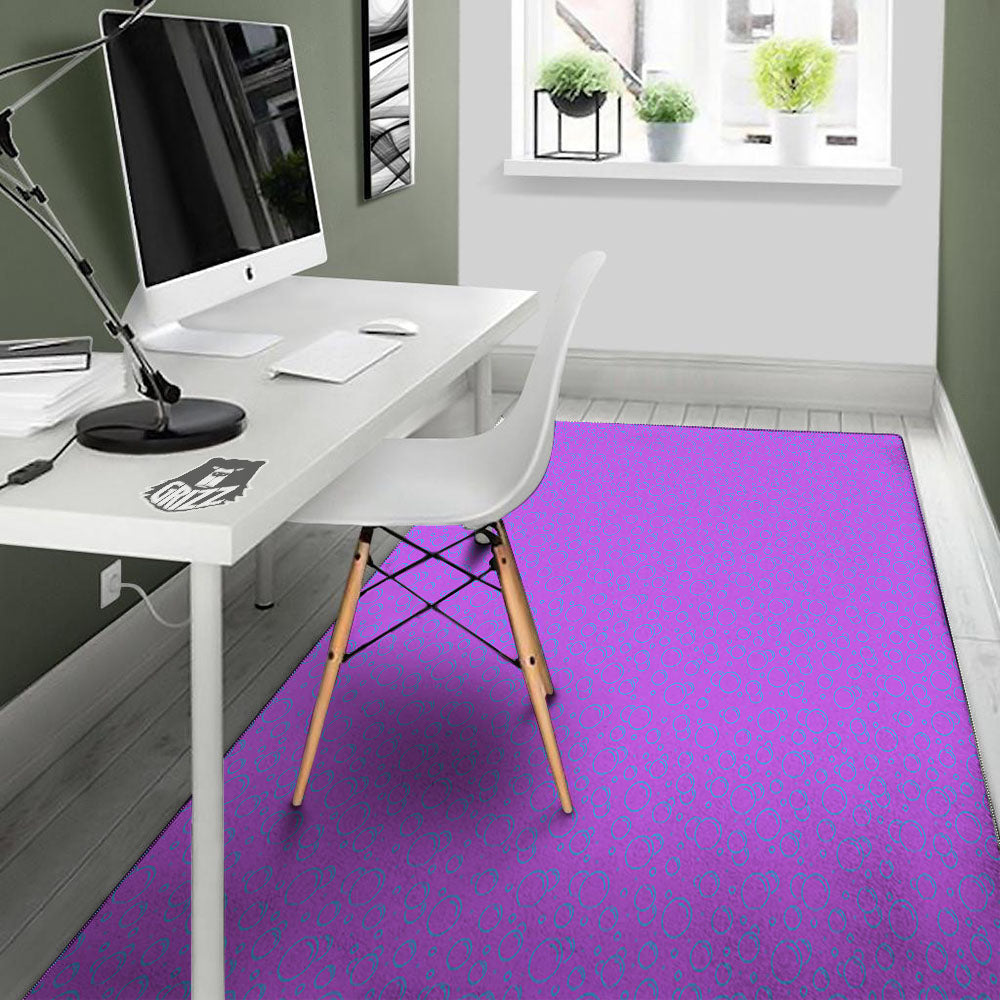 Bubble Purple Print Pattern Floor Mat-grizzshop