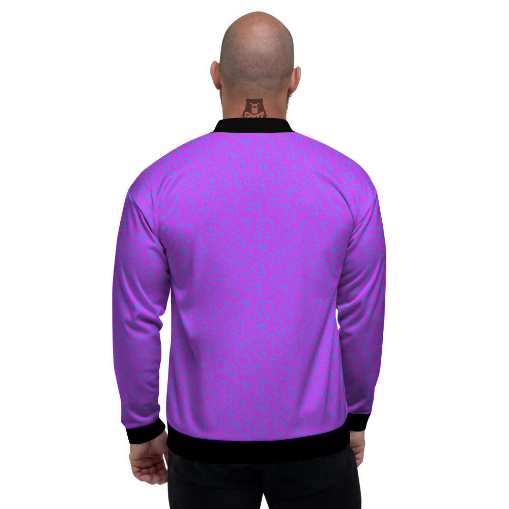 Bubble Purple Print Pattern Men's Bomber Jacket-grizzshop