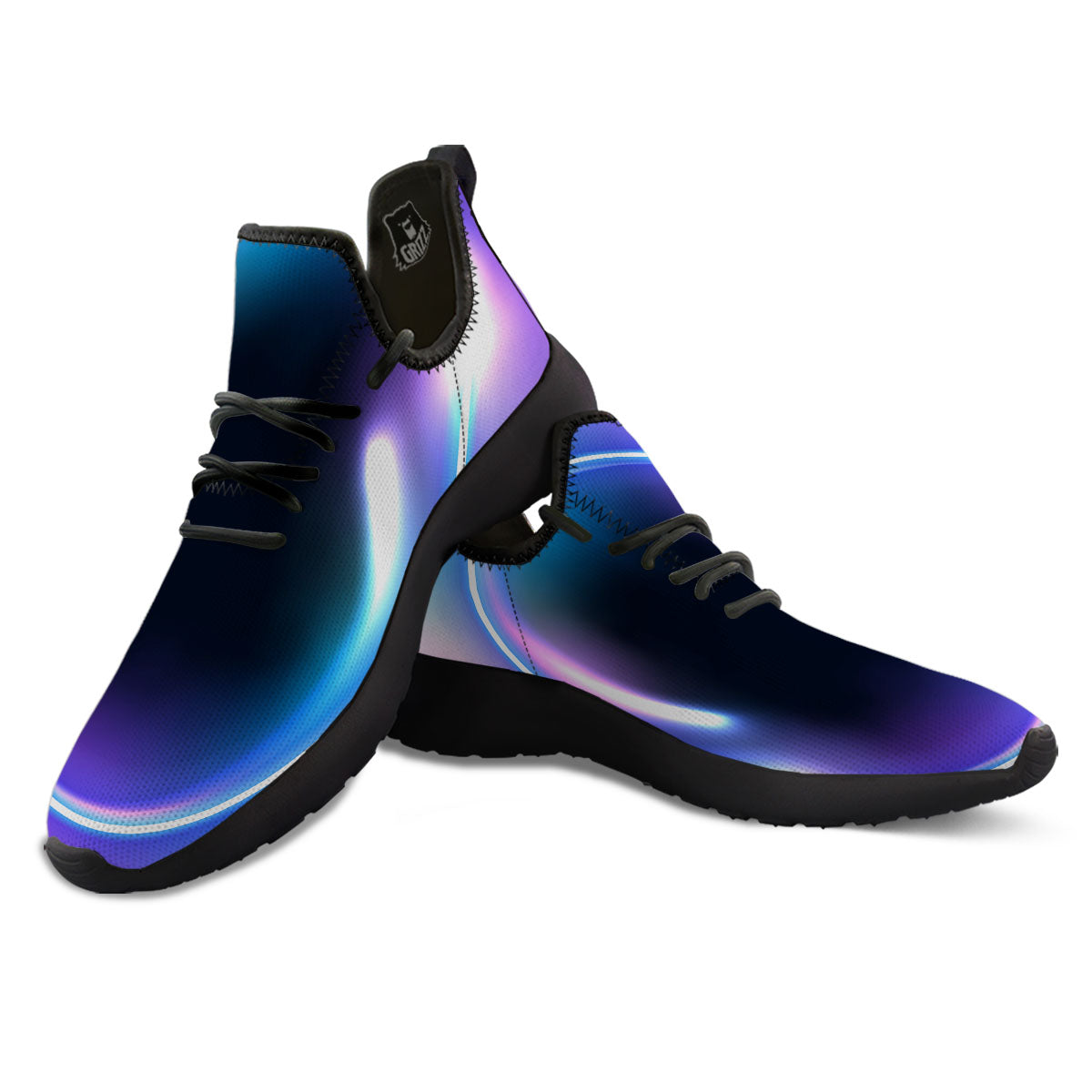 Bubble Rave Print Black Athletic Shoes-grizzshop