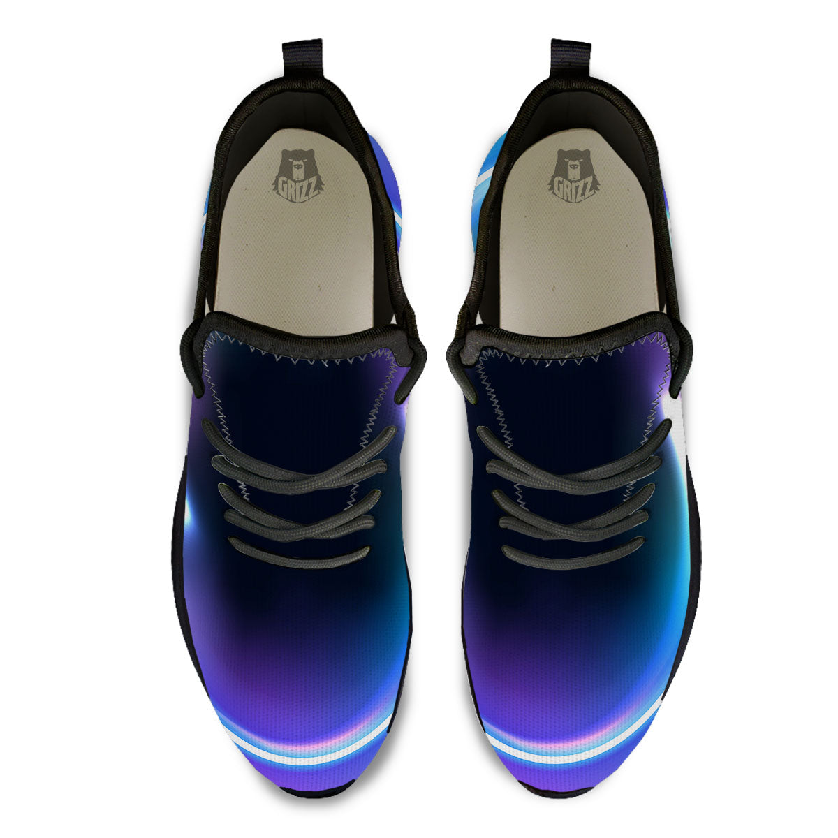 Bubble Rave Print Black Athletic Shoes-grizzshop